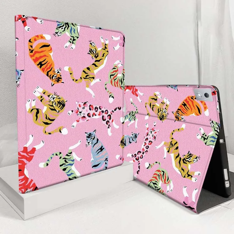 

Cartoon Leopard Pattern Pink Case For Lenovo Pad Legion Xiaoxin Tab Y700 K10 M10 P11 3rd Pro GT Plus Gen 5G Tablet