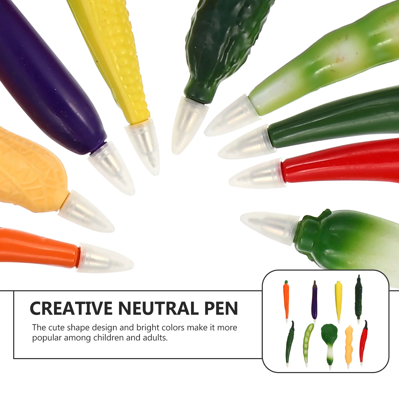 9 قطع الكرتون الفاكهة حبر جل مجموعة أقلام الإبداعية الفاكهة على شكل أقلام الكتابة للطلاب السلس الأسطوانة قلم مكتب التوقيع #5