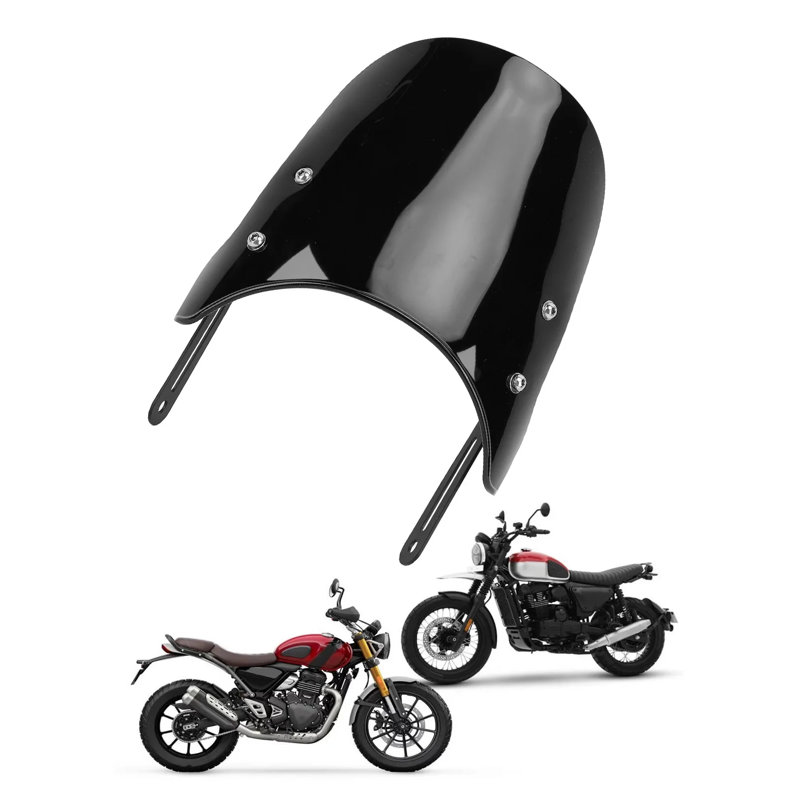 

Motorcycle Front Windshield Unbreakable PMMA Panel Front Wind Deflector with Mount Bracket for Scrambler 400X 2023-2024