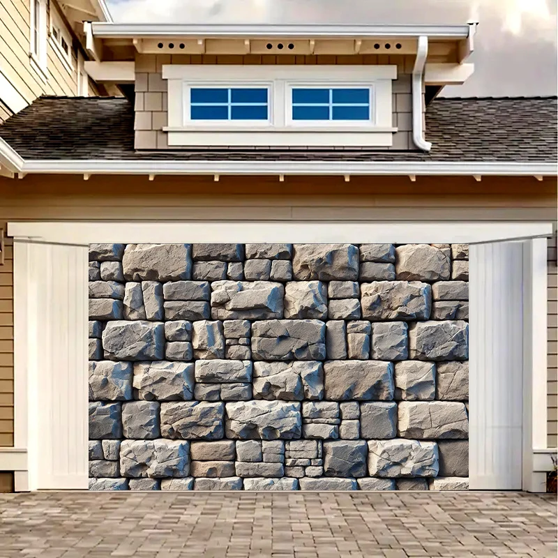 1PC, rough stone wall texture banner, photography studio background, suitable for outdoor celebrations and festivals - Image 4