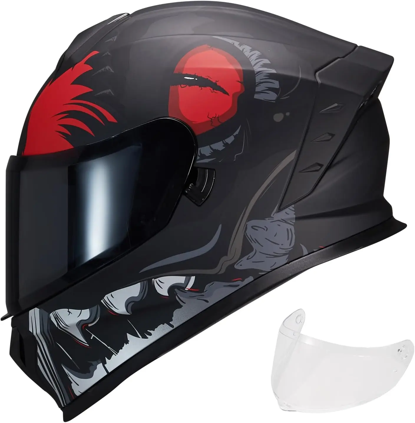 

Motorcycle Full Face Dual Visor Helmets for Adults Street Bike Racing Motorbike Helmet A8 DOT Approved