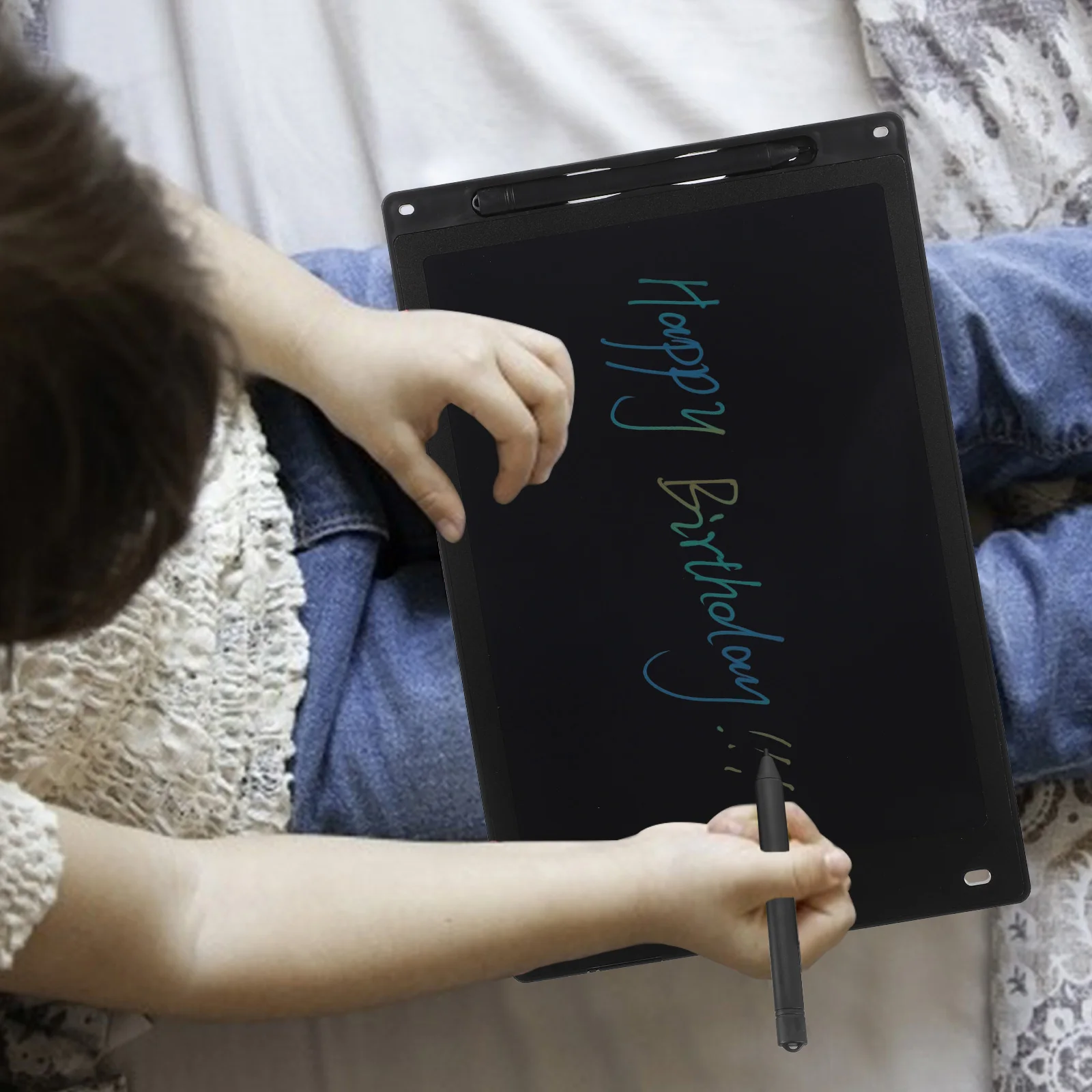 1 set Kids Lcd Drawing Board Pen Smooth Writing Plastic Doodle For Children Learning Color Recognition Parent-Child Interaction