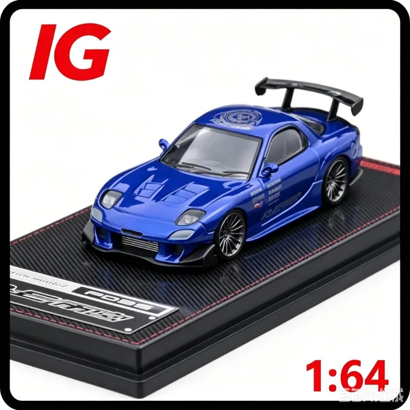 

IG 1:64 Mazda RX7 Die cast Alloy Car Model High end Gift Suitable for Collecting Souvenirs for Boys