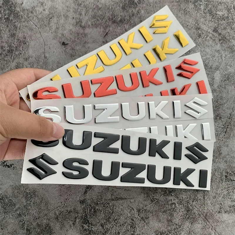 Stiker motor 3D PVC baru untuk stiker Suzuki stiker Decal tangki 3D Logo lambang emas dekorasi tahan air