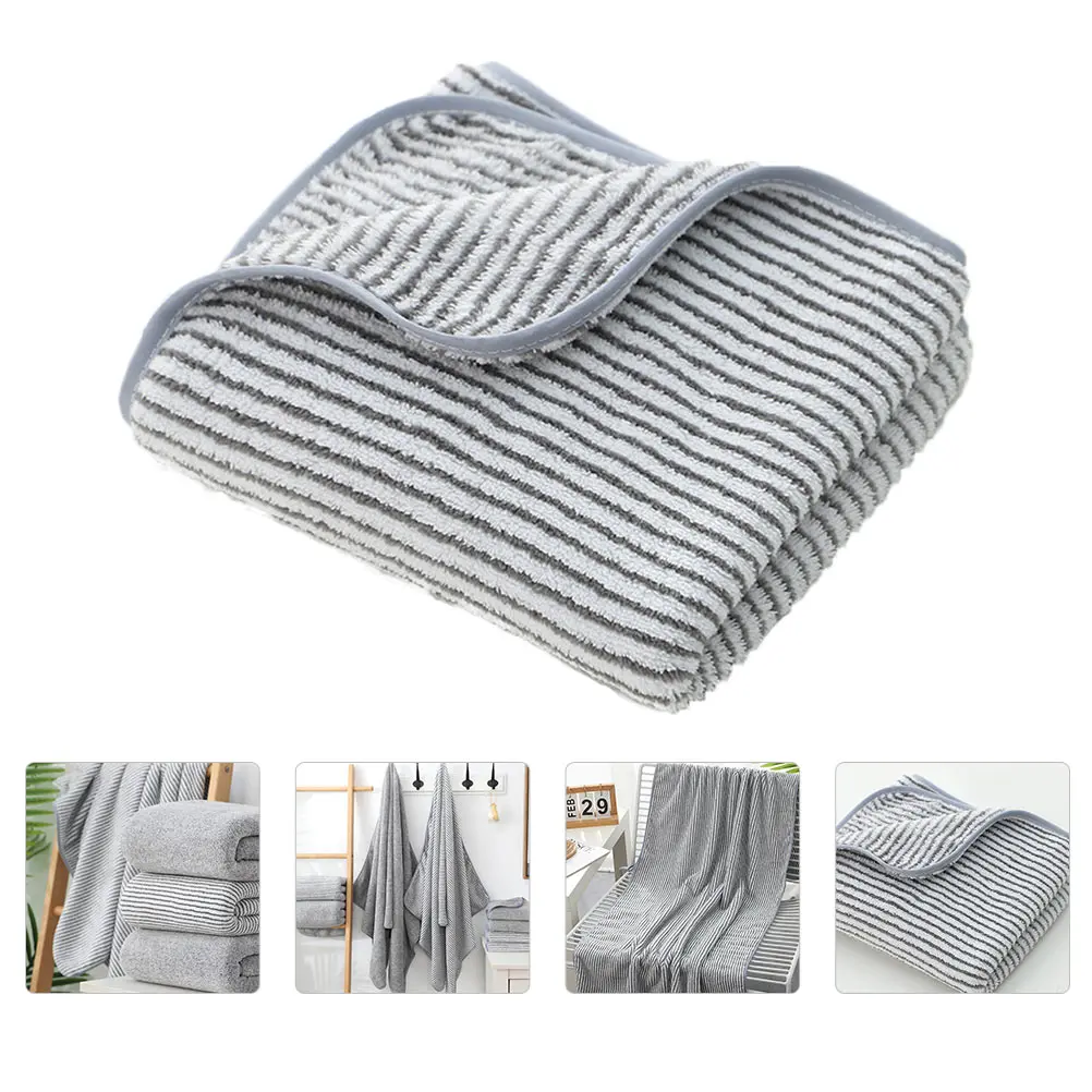 

Coral Fleece Bath Towel Bathing Adult Thicken Beach Comfortable Bamboo Fiber Household Shower