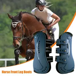 Horse Boots For Horses Front Feet Horse Leg Protectors Front Boots Breathable Front Leg Guard Shock-Absorbing Sport Boots Horse