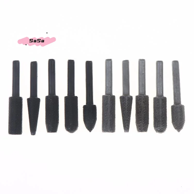 S-5Pcs Premium Burr Set - High-Speed Cutting, Wood Carving, Rotary Rasp Drill Bit Files For Woodworking, Carpentry, Engrav