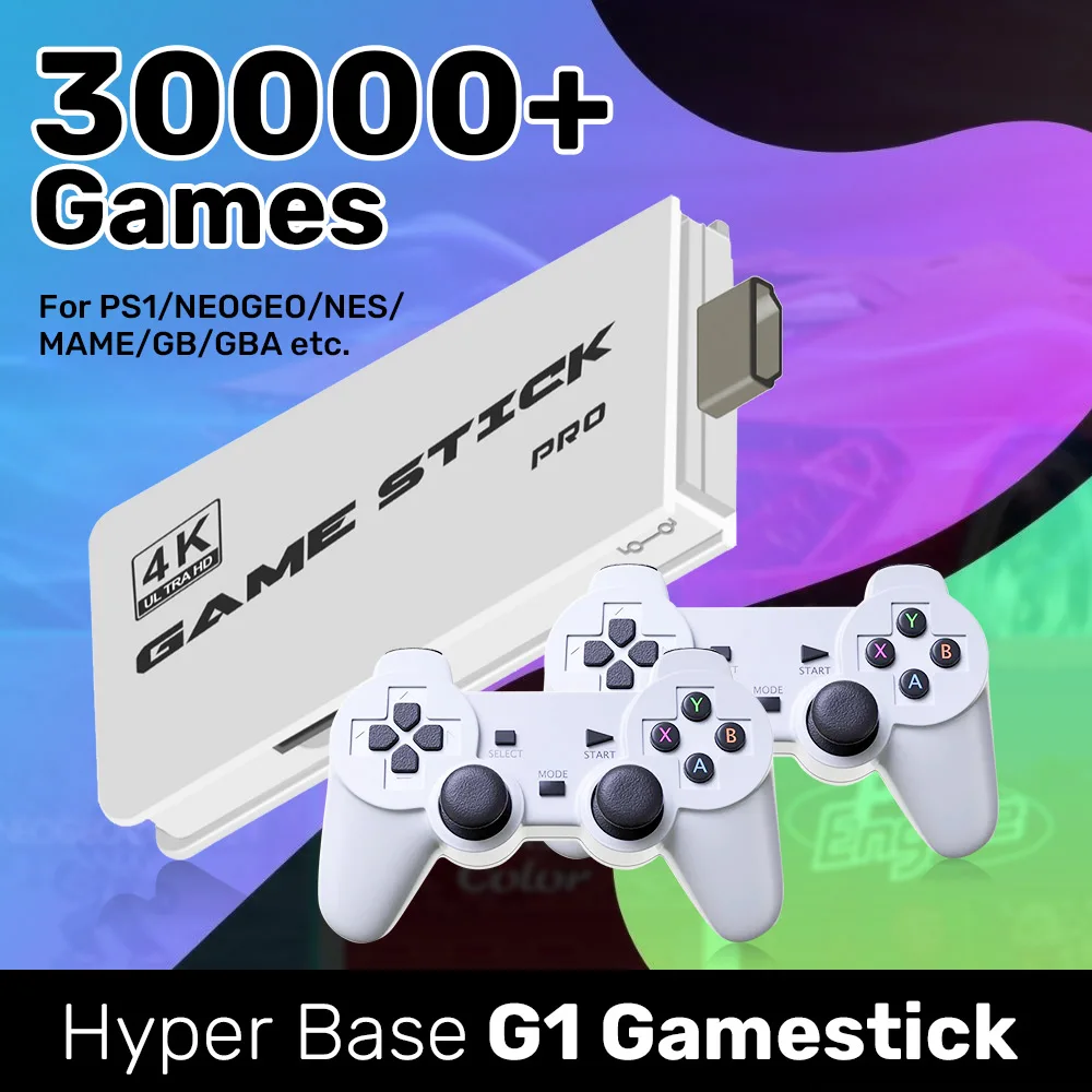 

Hyper Base Game Stick Game Consoles With 30000+ Games Plug&Play For TV Retro Video Game Consoles For PS1/MAME/NES/NEOGEO/GB/GBA