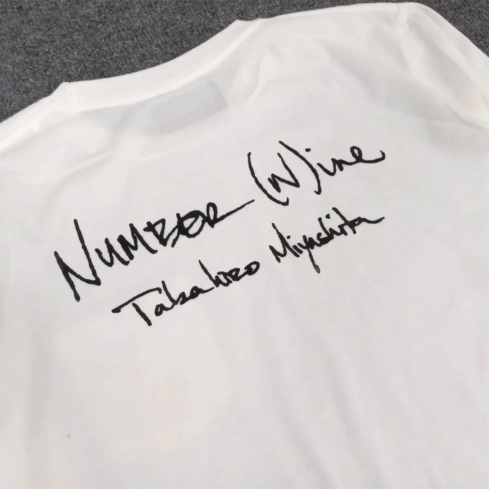 Numbe r (N) ine Casual White Pocket Long Sleeve Bottom Shirt T-Shirt