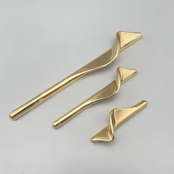 New Zinc Alloy Light Gold Gray Cabinet Door Drawer Handle Cabinet Door Handle