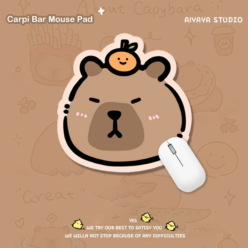 Irregular Mouse Pad Cartoon Cute Capybara Mousepad Computer Desk Mats Creative Animal Table Mat For Office Home Mousemat