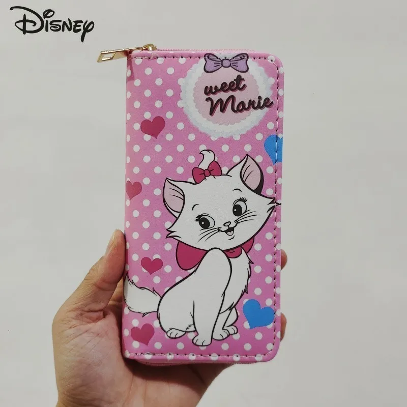 Disney Mary Cat 2025 New Women's Long Wallet Fashionable and High-quality Women's Card Bag Storage Cartoon Versatile Zero Wallet