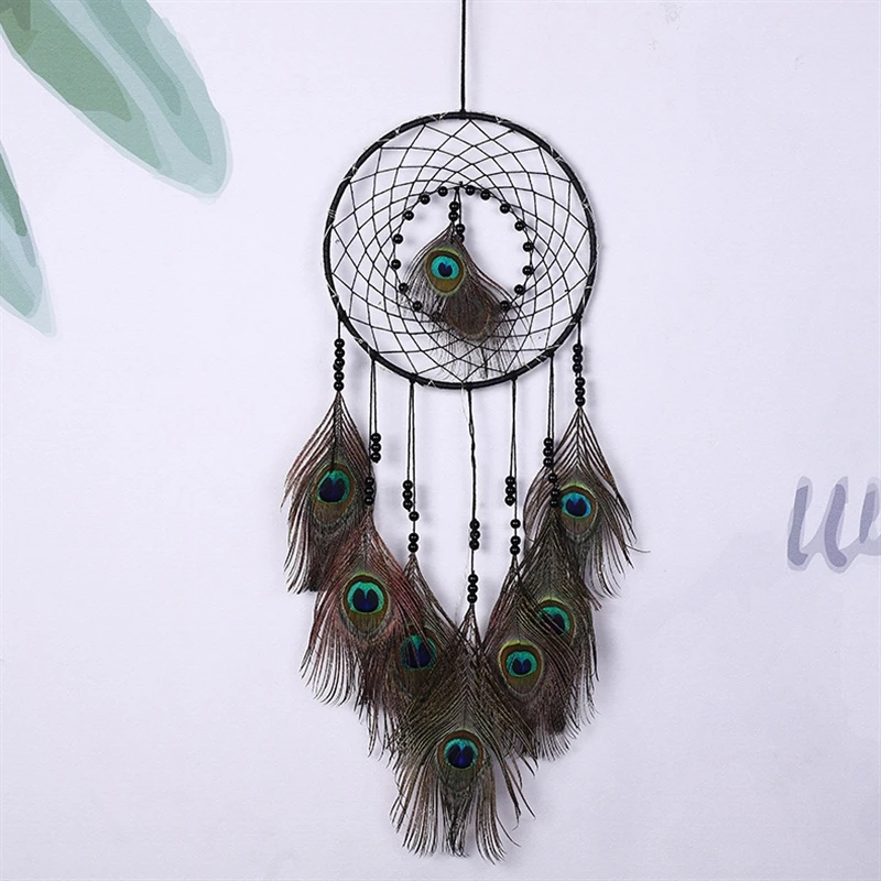 environmentally friendly star-shaped DIY hand-woven grab net, with wind chimes, for room wall decoration