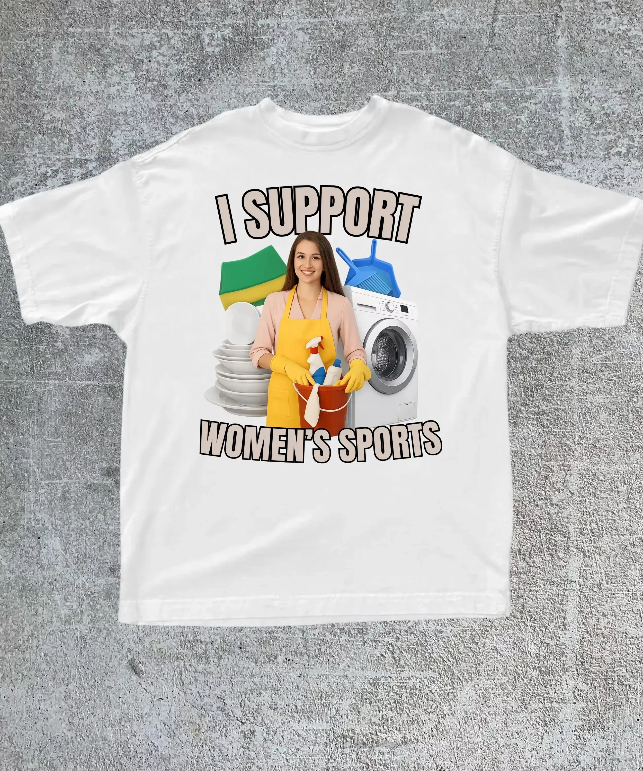 Men I Support Women's Sports T Shirt Unisex Women Oversize Tee Streetwear Casual Short Sleeve Funny Sarcastic Humor Gen Z Humor