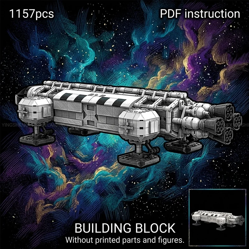 

Конструктор-космический корабль MOC Space 1999 Eagle Transporter: Классическая научно-фантастическая модель-транспортёр из кирпичиков для взрослых коллекционеров