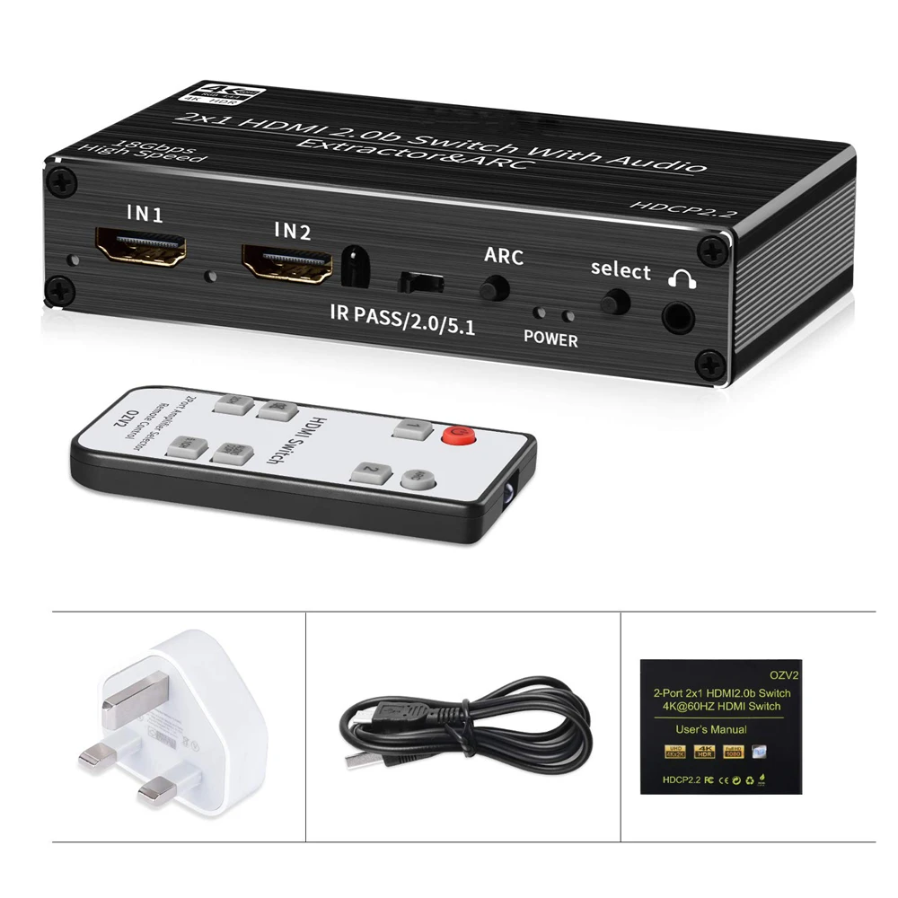 Imagem -06 - Adaptador Hdmi Audio Extractor Conversor de Áudio 4k 120hz Yuv Hdr 4:4:4 Toslink Spdif 2.0 2023 Melhor