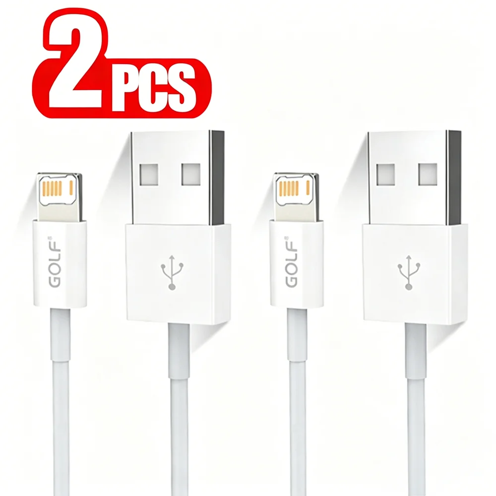 2PCS USB Charging Data Sync Cable For iPhone 6 6S 7 8 14 Plus X XR XS Max 11 12 13 Mini 14 Pro Max SE 2020 USB-A Charge Cable 1m