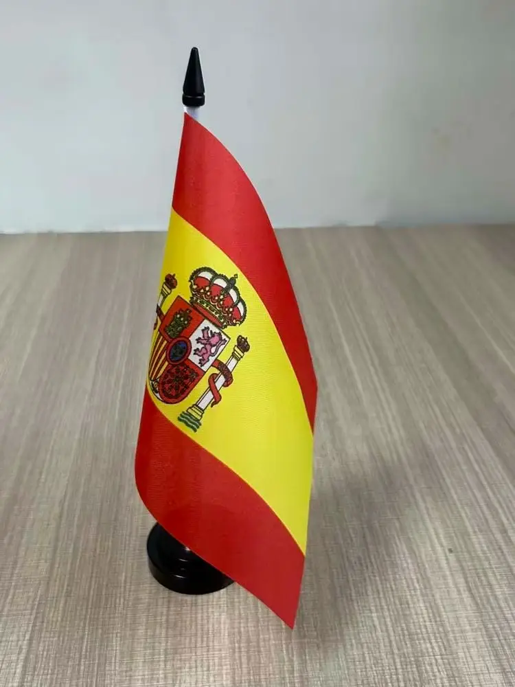 14x21cm Office Desk Flag of all European Flag polyester Ornaments Flags The European flag of the world Desk flag for decoration