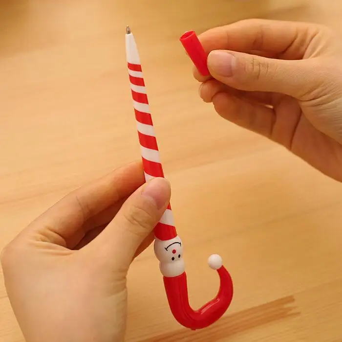 1 Piece Lytwtw's Korean Stationery Cute Cartoon Christmas Snowman Umbrella Ballpoint Pens Student School Supply 4 Colors