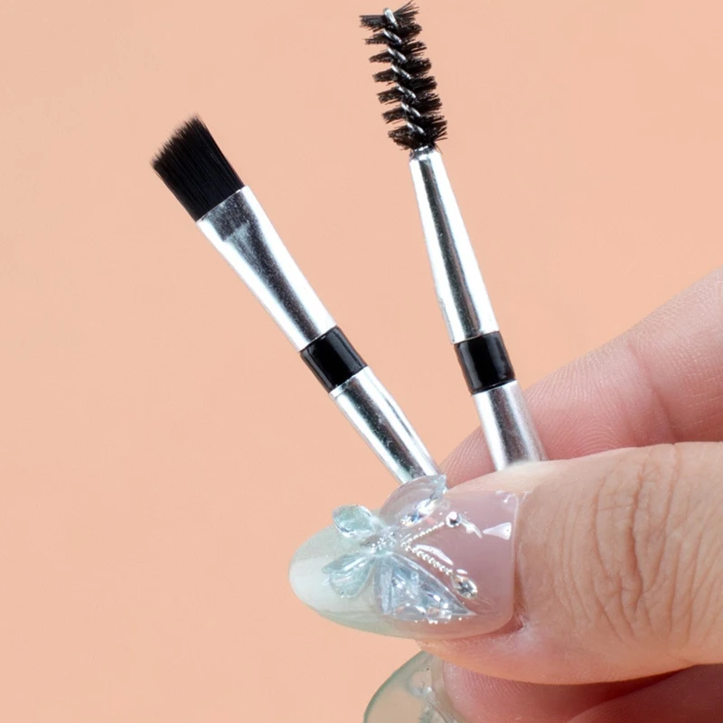 Mini pinceaux de maquillage professionnels à deux têtes, eye-liner, peigne pour sourcils, facile à transporter, 5 pièces, 20 pièces, 50 pièces