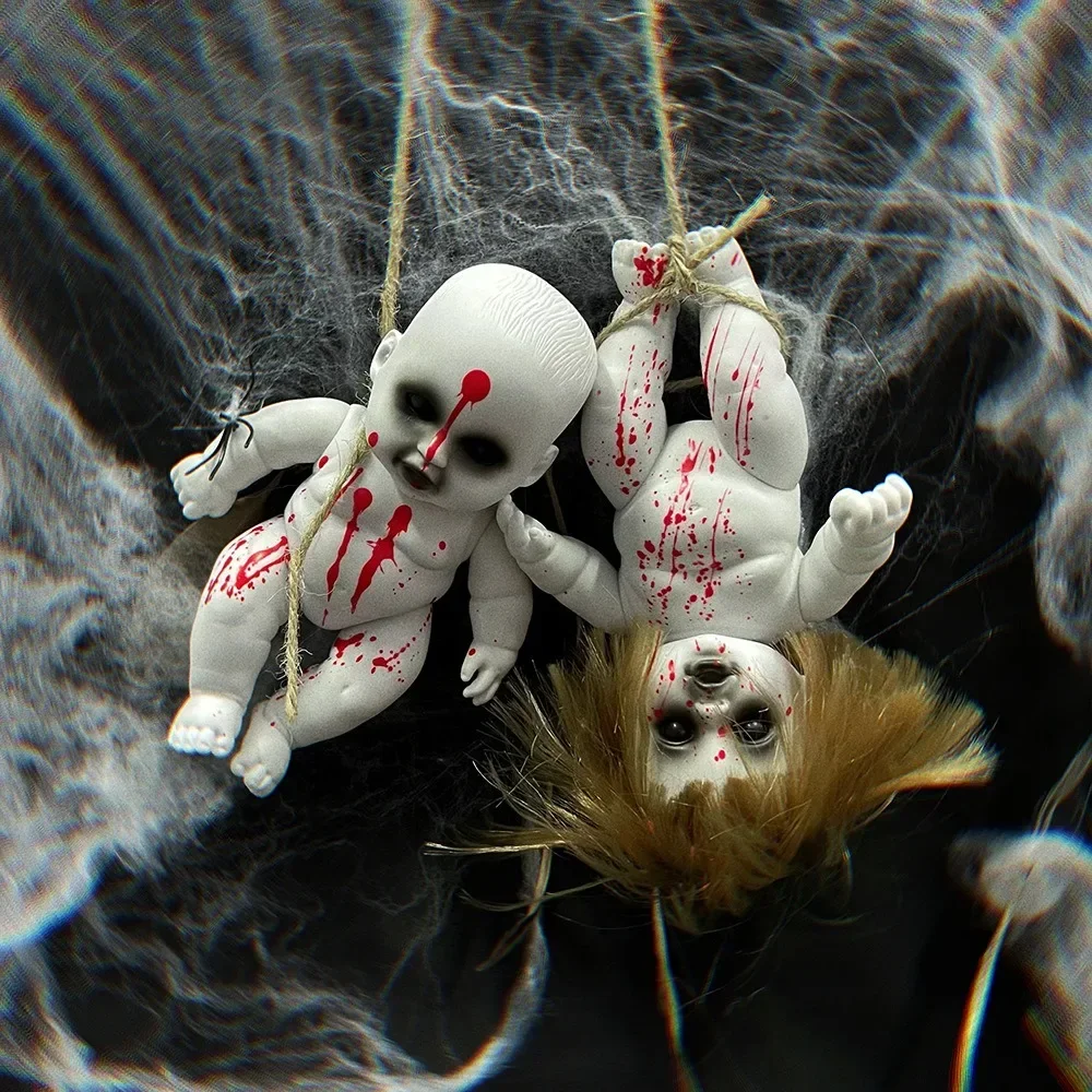 

Halloween Hanging Ghost Dolls 3D Decorations Pendant Horror Doll Decor Haunted House Horror Props Scary Ghost Baby Party Decor