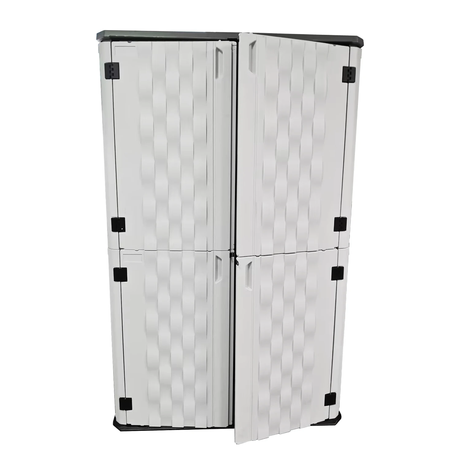 

Outdoor garden all-weather storage shed waterproof locker with lockable cover for garden tools