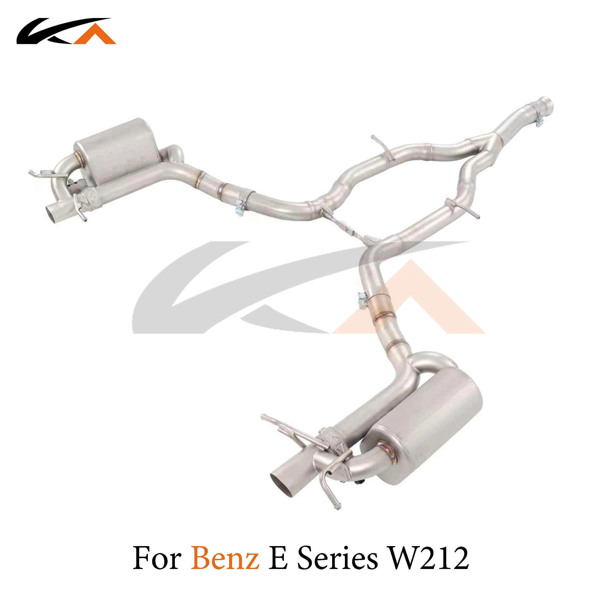 KA Tuning exhaust system steel catback for Mercedes-benz E200 E300 E400 Coupe W212 2.0T performance auto parts muffler valve