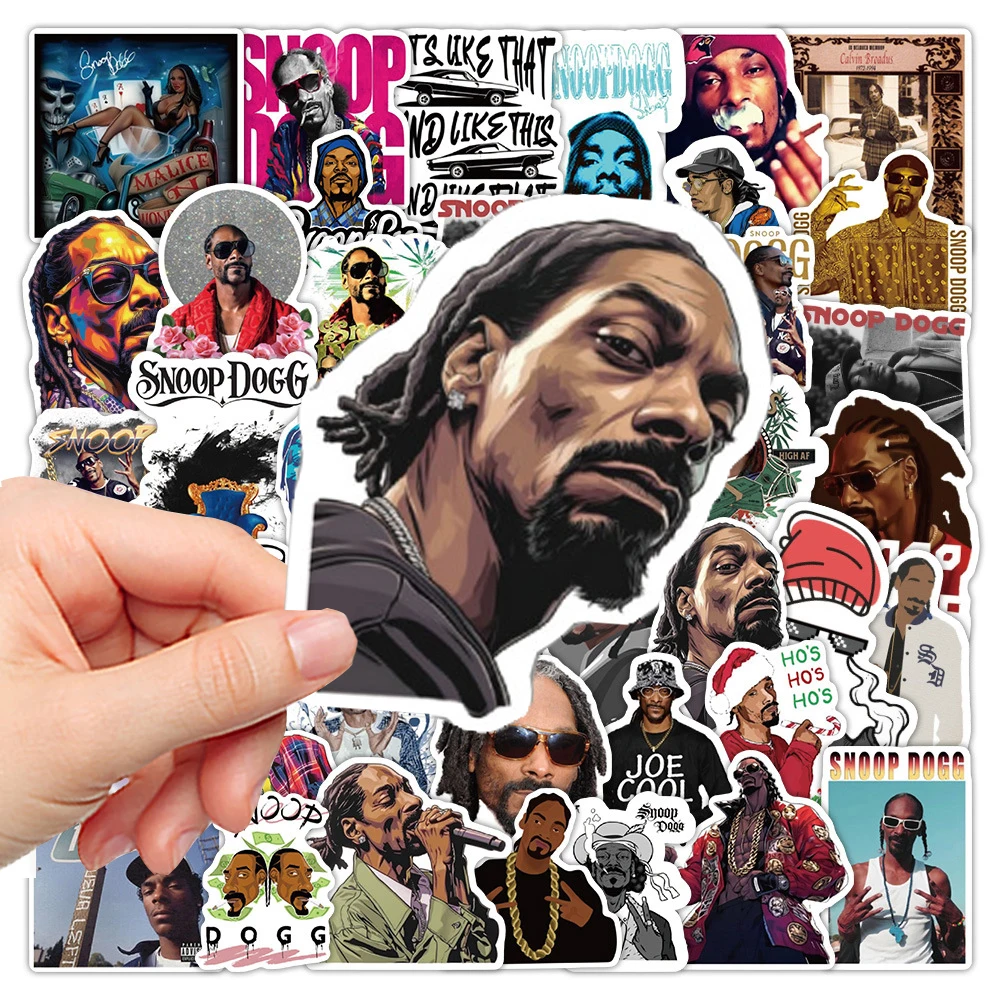 10/30/60pcs Hot Singer Snoop Doggy Dogg Cartoon Stickers Cool Repper Waterproof Decals for Notebook Luggage Phone Sticker Decor