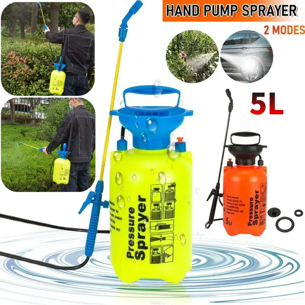 고압 정원 물뿌리개 스프레이, 공압 공기 압축 펌프, 수동 압력 분무기 도구, 5-2L 