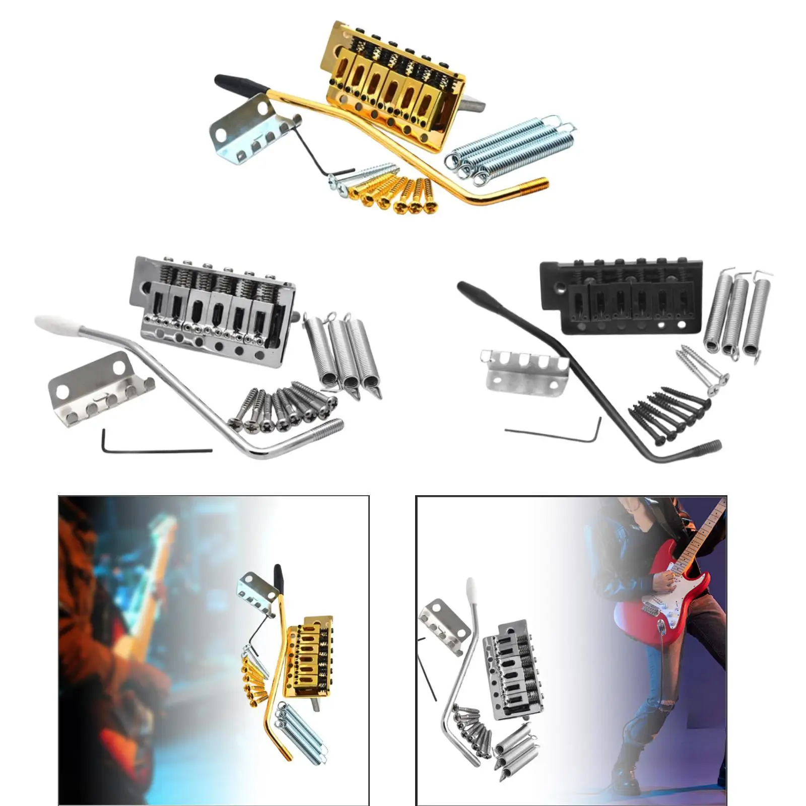 Electric Guitar Tremolo Bridge Bar Kit and Spring for Electric Guitar DIY