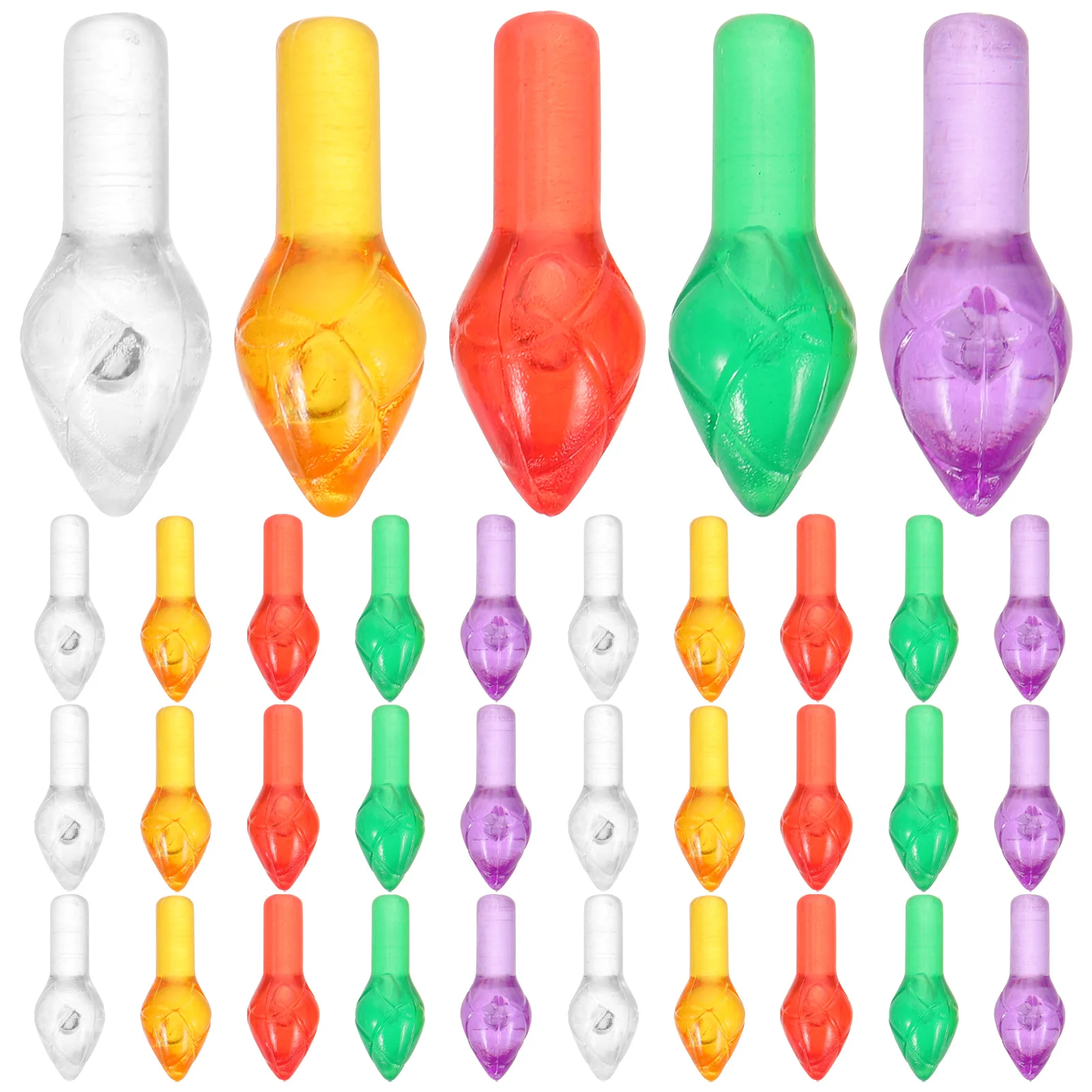 

100Pcs Ceramic Christmas Tree Twist Lights Multicolor Replacement Bulbs Sturdy Plastic DIY Holiday Decor Medium Tree Lights