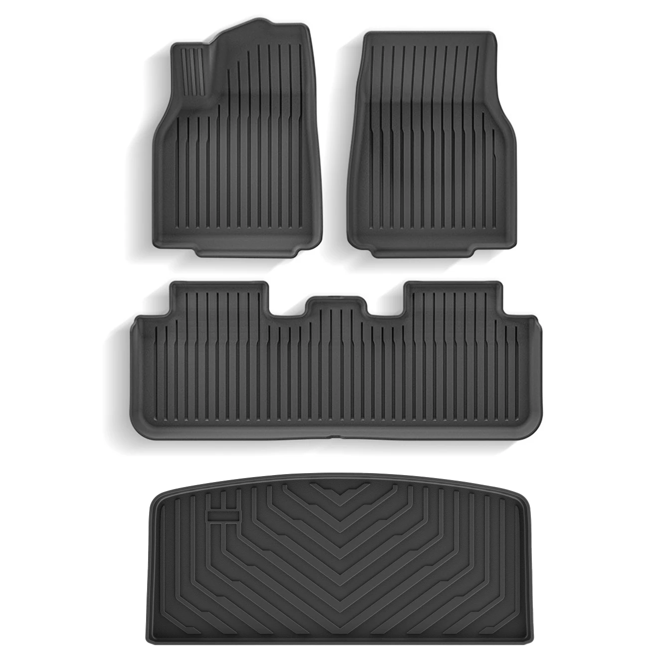 Car floor mats with no odor waterproof anti slip wear-resistant easy clean 5-seat car floor mats including trunk