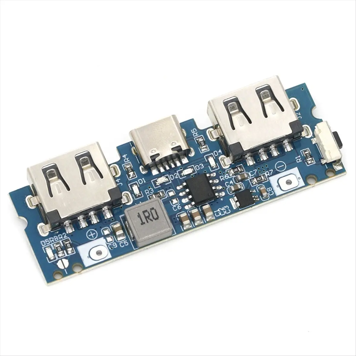Persevering- Micro-USB/Type-C 5V 2.4A Dual USB 18650 Boost Battery Charger Board Mobile Power Bank Accessories for Phone DIY A