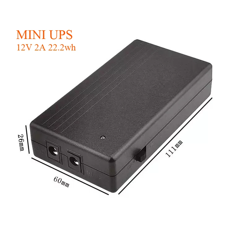 MINI UPS 12V 2A 44.4wh Gruppo di continuità e alimentatore di backup sono utilizzati per router e macchine di presenza, CCTV