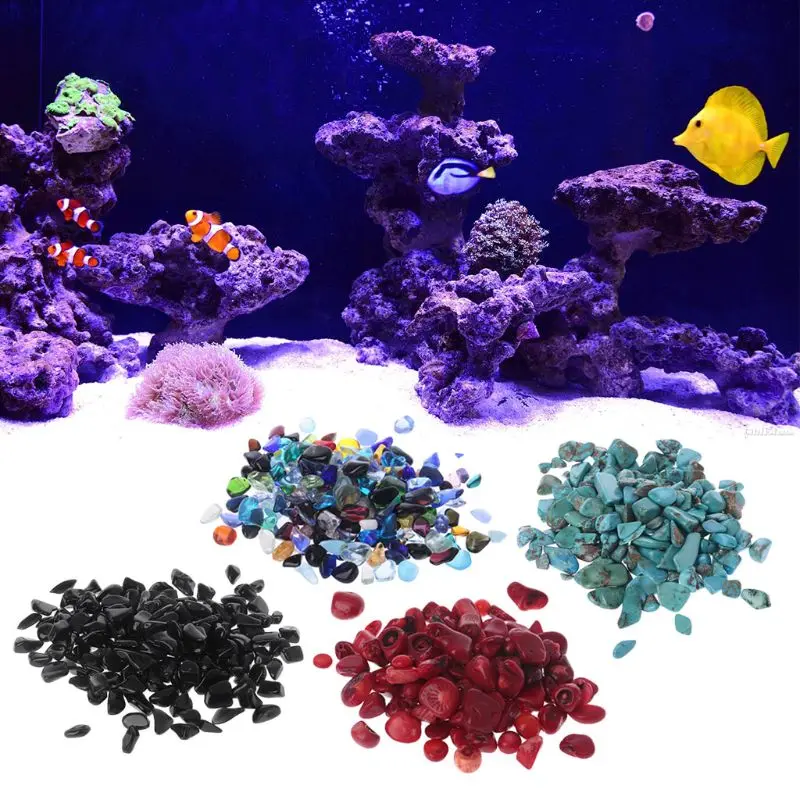 652F Natural Stones Fish for Tank Decorative Gravels Mixed Color Pebbles Small Garden Rocks Soil Cover for Aquariums Vase Fil view 4