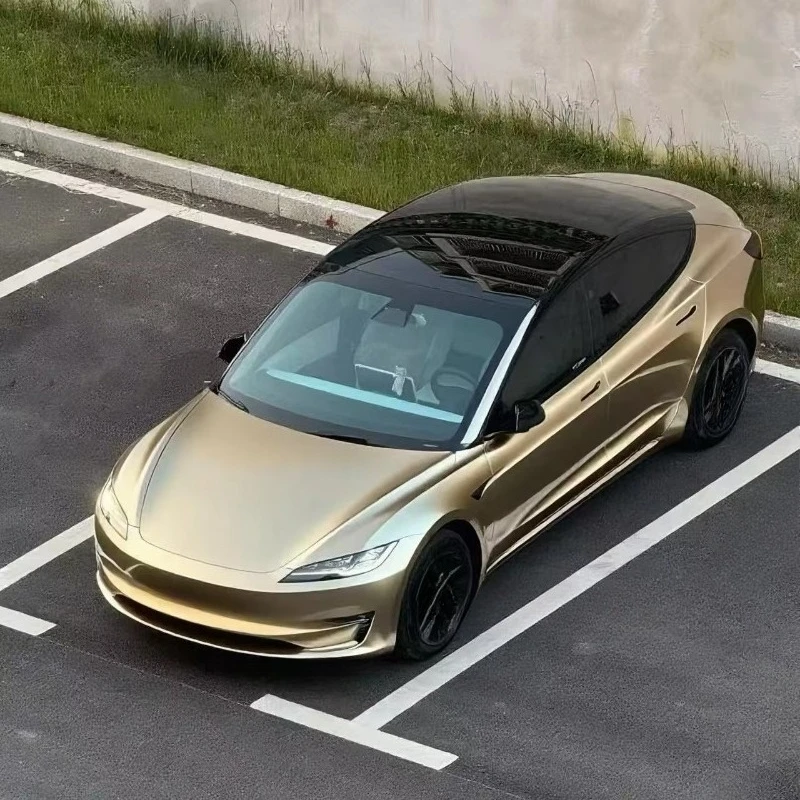 TPU Champagne Gold Car Wrap Film Gloss Metallic Color Change Film Car Paint Protection Film TPU Color PPF