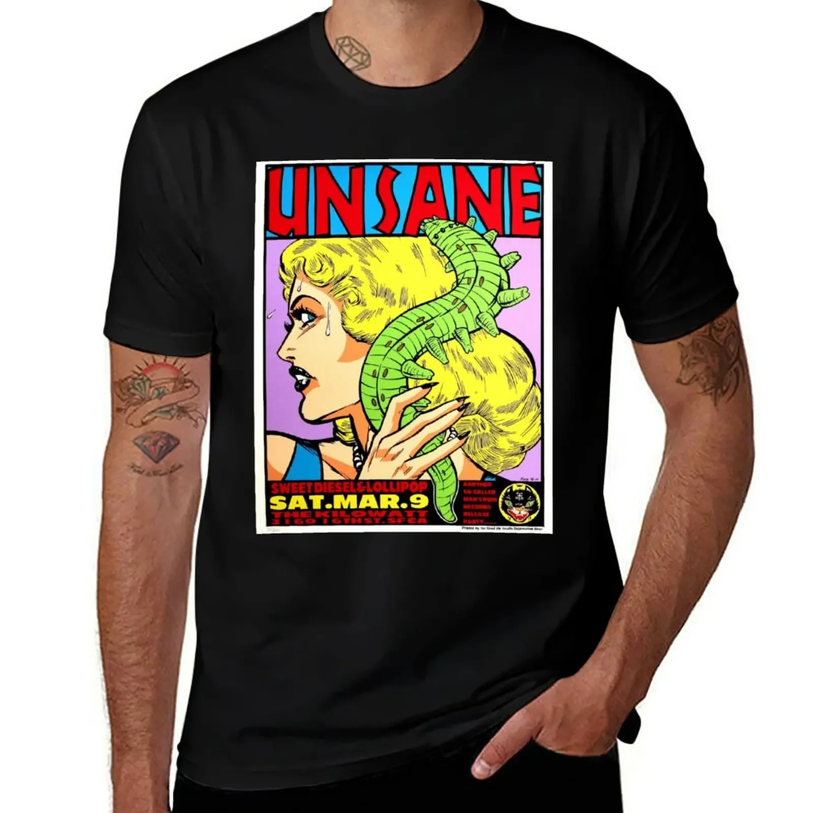 Unsane Flyer T-Shirt hippie clothes plain anime figures clothes for men