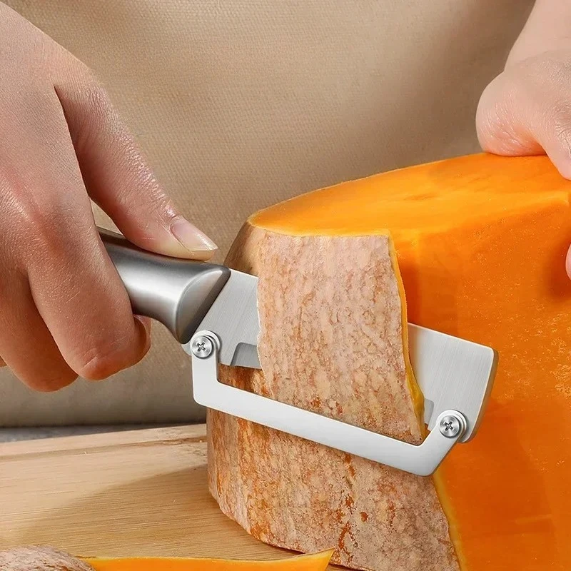 Cuchillo pelador de piña de acero inoxidable grueso, pelador de piel de calabaza, herramientas especiales de cocina, cuchillo pelador de caña de azúcar para el hogar