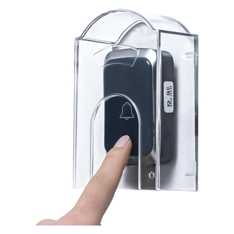 Cubierta impermeable de botón pulsador de timbre para exterior, cubierta de lluvia de timbre, campana de escudo, interruptor de abridor de puerta de garaje duradero