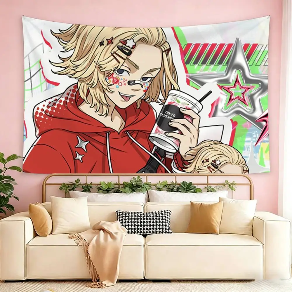 T-Tokyo r-Revengers Mikey flag Suitable For Party Club Outdoor Interior Wall Decoration Banner Fans