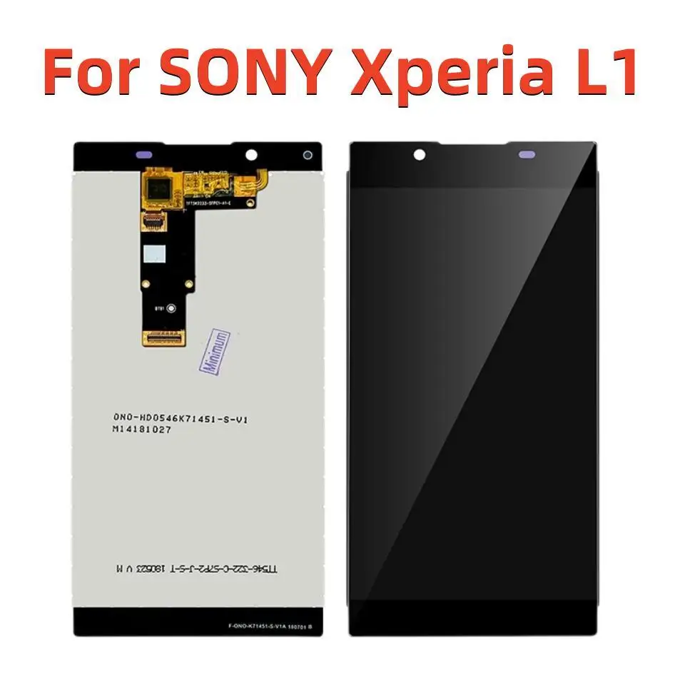 Оригинальный ЖК-дисплей 5,5 дюйма для SONY Xperia L1 G3312 G3311 G3313, ЖК-дисплей с цифровым преобразователем сенсорного экрана для Sony L1, ЖК-дисплей с рамкой Оригинальный ЖК-дисплей 5,5 дюйма для SONY Xperia L1 G3312 G3311 G3313, ЖК-дисплей с цифровым преобразователем сенсорного экрана для Sony L1, ЖК-дисплей с рамкой