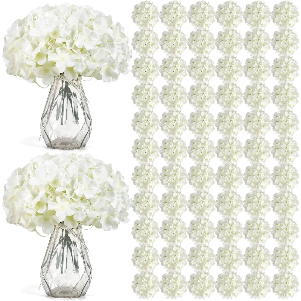 Artificial Hydrangea Flowers,Silk Hydrangea Artificial Flowers Heads with Stems, Full Hydrangea Flowers for Wedding Centerpieces