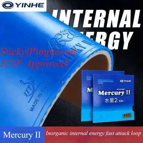 Original YINHE Mercury 2 Table Tennis Rubber Pimples-in Ping Pong Rubber for Quick Attack with Loop