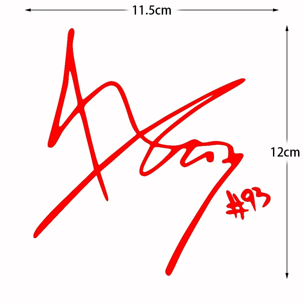موتو جي بي المتسابق # 93 ملصقات توقيع خوذة دراجة نارية عاكسة ملصق مائي اكسسوارات لهوندا أفريقيا التوأم CB650R فورزا CBR 650R #2