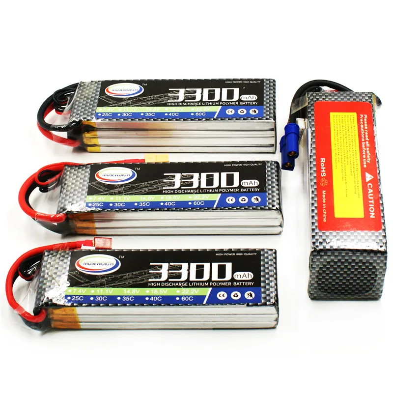 

3300MAH 3S Lipo Battery 60C 11.1V For RC Helicopter Aircraft Quadcopter Cars Airplane 11.1V Battery With T JST XT30 XT60 Plug