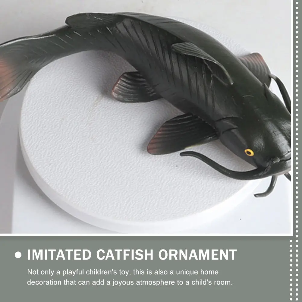 

2Pcs Lifelike Catfish Ornament Creative Children Educational Fish Decor Adds Joyful Atmosphere to Kids Room Home Artistic Fish