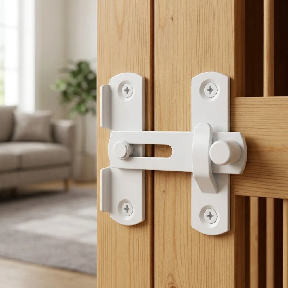 Stainless Steel Right Angle Hasp Latch 90 Degree Flip Lock For Sliding For Barn Door Pet Cage Wooden Fence Gate Hardware