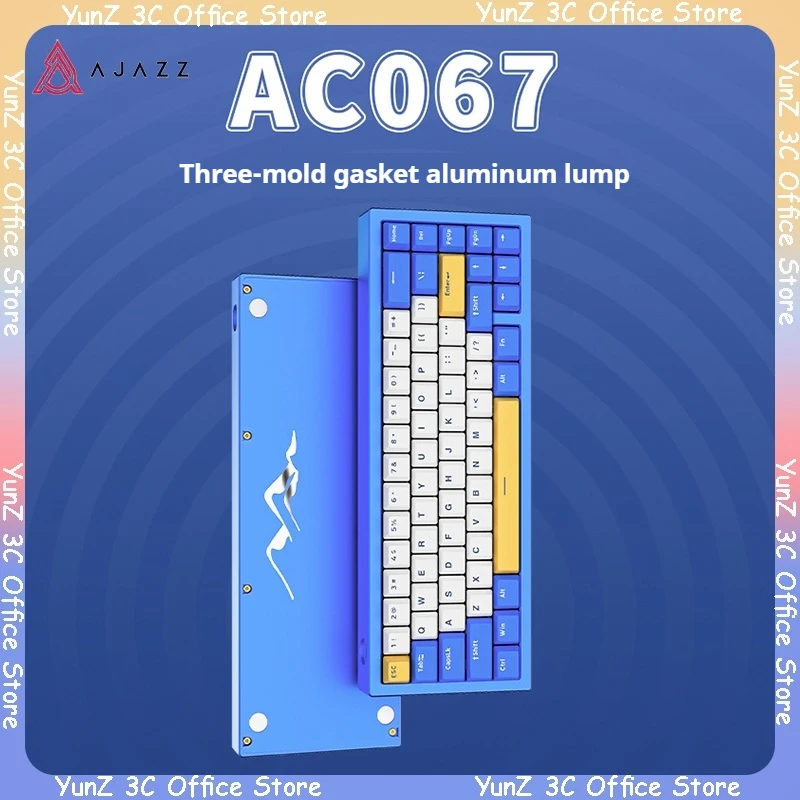 Ajazz Ac067 Wireless Mechanical Gaming Keyboard Aluminum Tuotuo Keyboard 67 Key Hot Swappable Rgb Esports Accessories