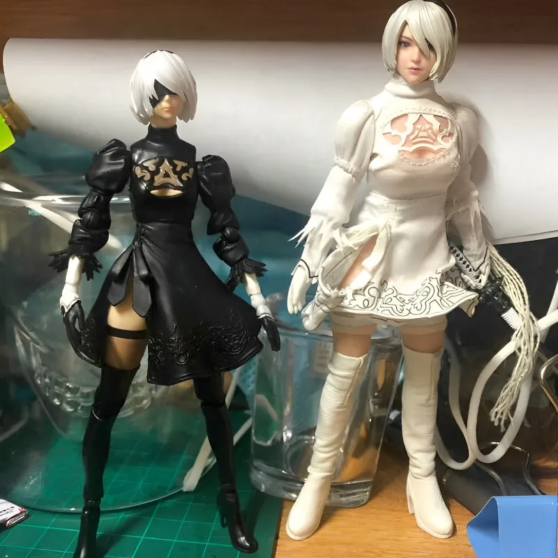 

TFTOYS TF03 1/6 Cosplay Sexy Sexy NieR:Automata A2 Girl 2B COS Clothes Costume & Head & Weapon for 12'' Action Figure S10d Body