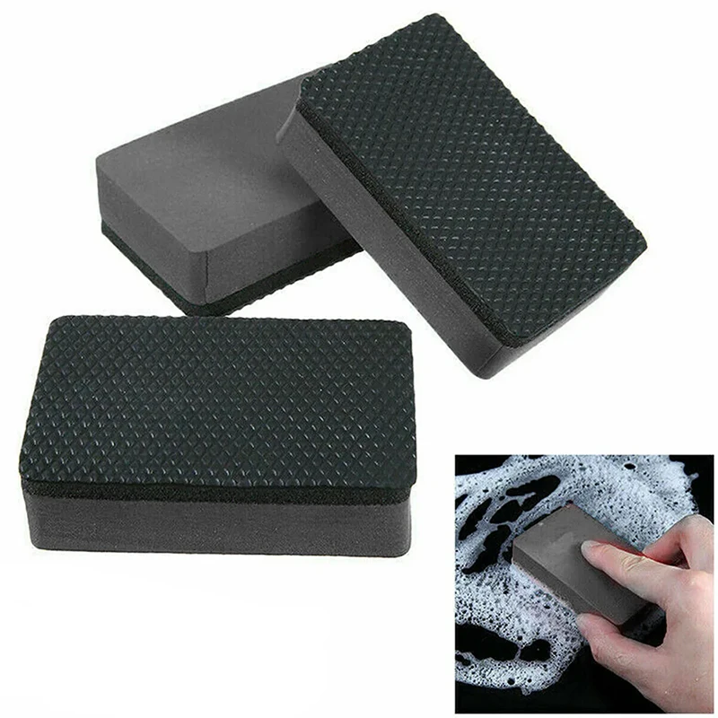 

1/3Pcs Car Clay Bar Pad Sponge Block Cleaning Eraser Wax Polish Pad Tools Black Auto Sponge Automotive Care 9*6*2.5cm